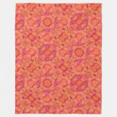 かわいいカラフルモザイクハート背景デザイン フリースブランケット (正面)