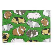 かわいいカラフルモルモット 枕カバー (正面右)