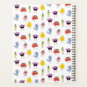 かわいいカラフルモンスターズおもしろいキッズパターン先生 プランナー手帳 (裏面)