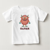 かわいいカラフルモンスター オリジナル ベビーTシャツ (正面)