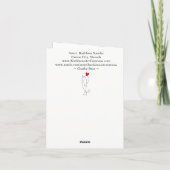 かわいいカラフルヤギ挨拶カード サンキューカード (裏面)