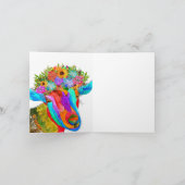 かわいいカラフルヤギ挨拶カード サンキューカード (内部)