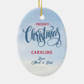 かわいいカラフルユニコーンキャンディーキッズ セラミックオーナメント (裏面)