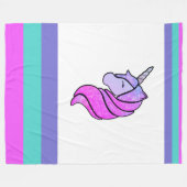 かわいいカラフルユニコーンフリースブランケット フリースブランケット (正面(横))