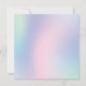 かわいいカラフルユニコーン虹の誕生日パーティー 招待状 (裏面)