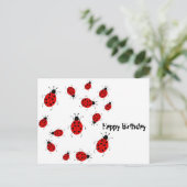 かわいいカラフルラディバグクリップアート ポストカード (スタンド正面)