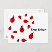 かわいいカラフルラディバグクリップアート ポストカード (正面/裏面)