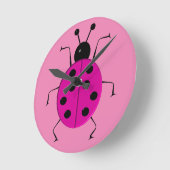 かわいいカラフルラディバグ，ラッキーチャーム ラウンド壁時計 (傾斜)