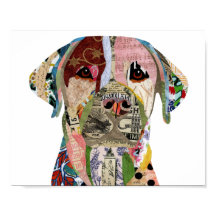 かわいいカラフルラブラドールレトリエバーポスター8"x10"