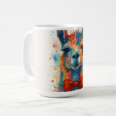 かわいいカラフルラママグ コーヒーマグカップ (正面左)