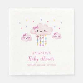 かわいいカラフルレインドロップスイートベビーシャワー スタンダードランチョンナプキン