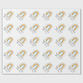 かわいいカラフルレインボースケッチカスタム誕生日 ラッピングペーパー (フラット)