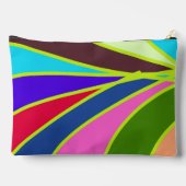 かわいいカラフルレインボーストライプクラシックパターン アクセサリーポーチ (裏面)