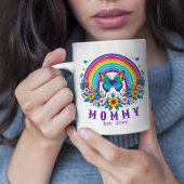かわいいカラフルレインボーバタフライ新しいミイラのプレゼント コーヒーマグカップ