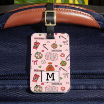 かわいいカラフルレトロクリスマスピンク