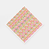 かわいいカラフルレトロハッピーバースデー文字パターン スタンダードランチョンナプキン (角)