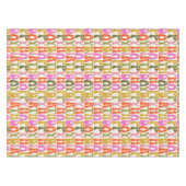 かわいいカラフルレトロハッピーバースデー文字パターン テーブルクロス (正面(横))