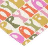 かわいいカラフルレトロハッピーバースデー文字パターン テーブルクロス (アングル)