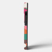 かわいいカラフルレトロ花模様名前をカスタムする Case-Mate iPhoneケース (裏面 / 左)