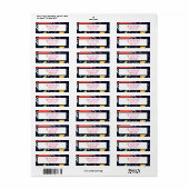 かわいいカラフルレトロ80年代の卒業式の招待状 ラベル (フルシート)