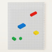 かわいいカラフルレンガ建物ブロックキッズ先生 プランナー手帳 (裏面)