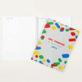 かわいいカラフルレンガ建物ブロックキッズ先生 プランナー手帳 (ディスプレー)