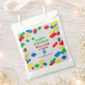 かわいいカラフルレンガ建物ブロック子供の誕生日 フェイバーバッグ (クリップ留めされた状態)