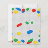 かわいいカラフルレンガ建物ブロック子 ノートカード (裏面)