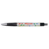 かわいいカラフルレンガ建物ブロック子 ボールペン (正面)