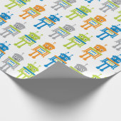 かわいいカラフルロボット包み紙 ラッピングペーパー (角)