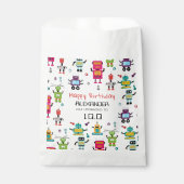 かわいいカラフルロボット子供ロボット誕生日パーティー フェイバーバッグ (正面)