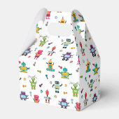 かわいいカラフルロボット子供ロボット誕生日パーティー フェイバーボックス (裏面サイド)