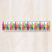 かわいいカラフルワインボトルパターンケースメイトiPhon サインプレート (正面)