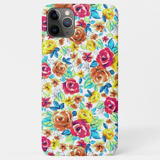 かわいいカラフルヴィンテージバラパターン Case-Mate iPhoneケース (裏面)