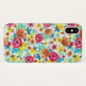 かわいいカラフルヴィンテージバラパターン Case-Mate iPhoneケース (裏面(横))
