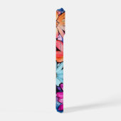 かわいいカラフルヴィンテージフラワーアート iPhone 15ケース (右側面)