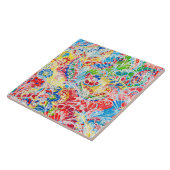 かわいいカラフルヴィンテージフローラ タイル (側面)