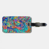 かわいいカラフルヴィンテージフローラ ラゲッジタグ (裏面横)