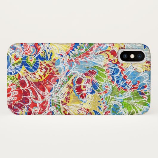 かわいいカラフルヴィンテージフローラ Case-Mate iPhoneケース (裏面(横))