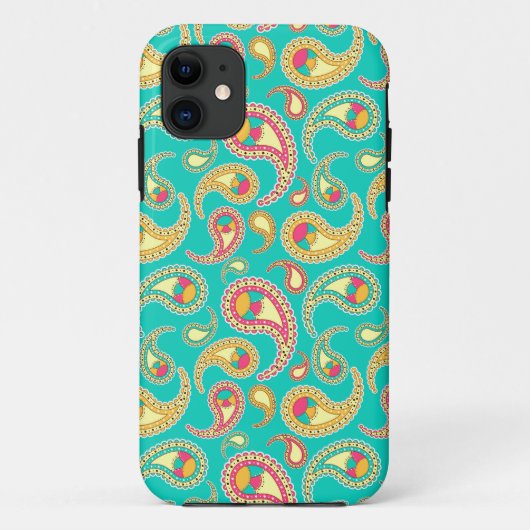 かわいいカラフルヴィンテージペイズリーパターン Case-Mate iPhoneケース (裏面)