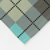 かわいいカラフルヴィンテージ格子模様 フリースブランケット (角)