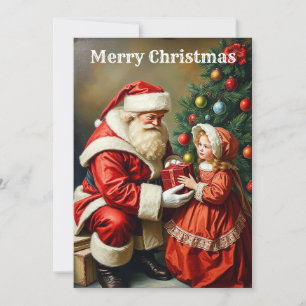 かわいいカラフルヴィンテージ素朴メリークリスマスツリー シーズンカード