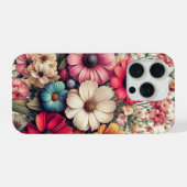 かわいいカラフルヴィンテージ花房 iPhoneケース (裏面横)