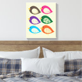 かわいいカラフル予測できなの鳥 キャンバスプリント (インサイチュ (寝室))