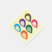 かわいいカラフル予測できなの鳥 スタンダードカクテルナプキン (角)