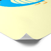 かわいいカラフル予測できなの鳥 ポスター (角)