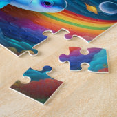 かわいいカラフル人魚の甘い子 ジグソーパズル (側面)