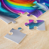 かわいいカラフル人魚の甘い子 ジグソーパズル (側面)