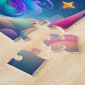 かわいいカラフル人魚 ジグソーパズル (側面)