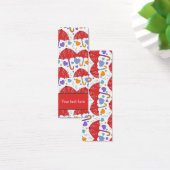 かわいいカラフル傘ハートと雨滴ブックマーク (デスク)